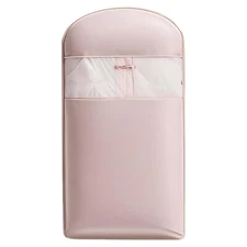 Space Saving Hanging Garment Bag w/ Self Compression Zipper Storage Bag(Pink M)