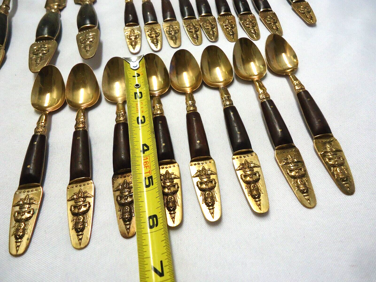 SAMRAN BRASS BRONZE THAILAND FLATWARE 21-pieces | eBay