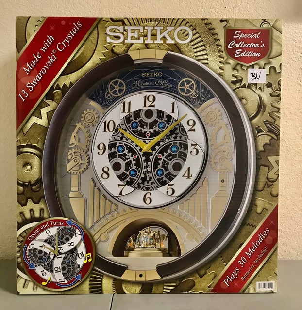 Seiko Melodies In Motion Animated Musical Christmas Carol Wall Clock eBay