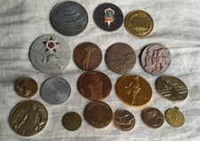 Lot of Vintage Soviet Desktop Medals 18 pcs.