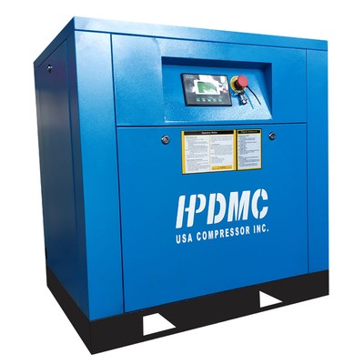 230V 1 Ph 10 HP Variable Frequency Drive Rotary Screw Air Compressor 125Psi