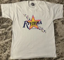 Vintage Riveria Casino Hotel Shirt Las Vegas Single Stitch Large Star Rare