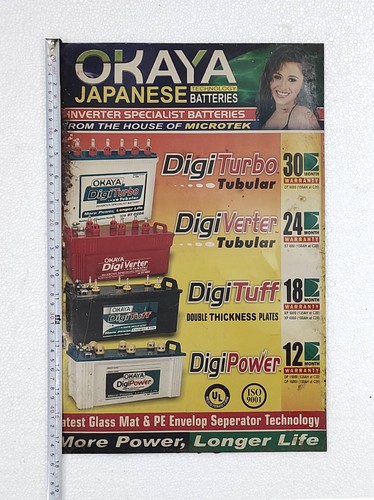 Baterías vintage de porcelana esmaltada Okaya tecnología japonesa SB-008 - Imagen 4 de 5