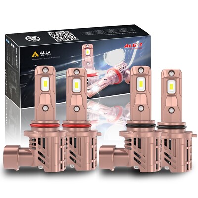 Alla Lighting LED High Low Beam Headlight Bulb Light Kit for LEXUS, Xenon White