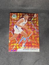 Mfiondu Kabengele 2019-20 Panini Mosaic Reactive Orange Prizm #218 Signed Card