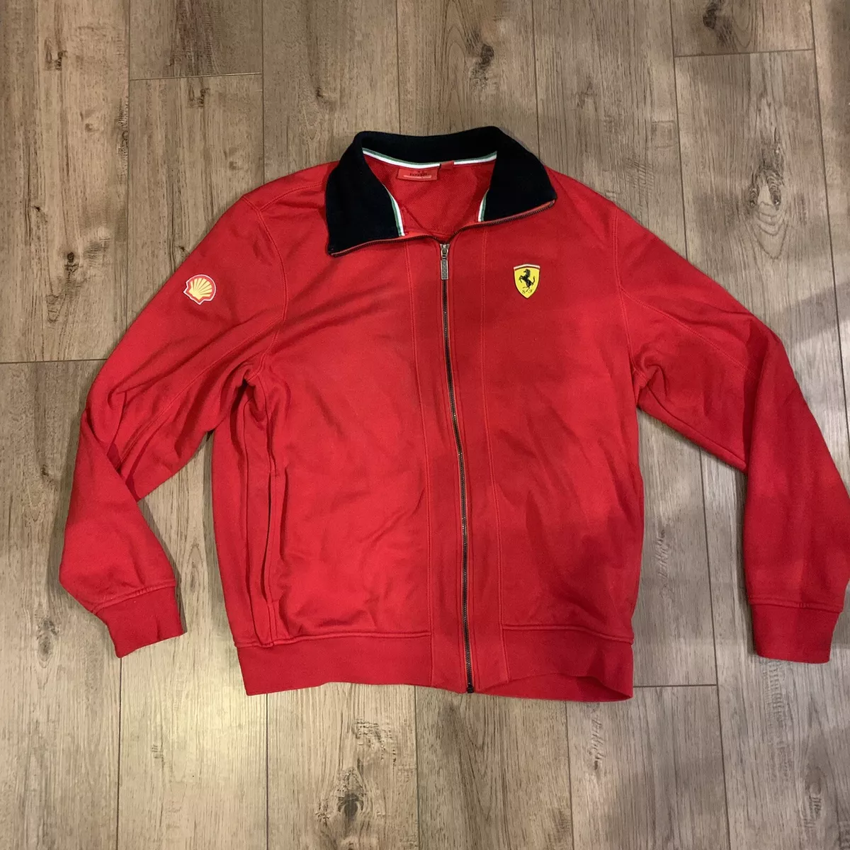 Scuderia Ferrari zip up sweatshirt size Large red eBay