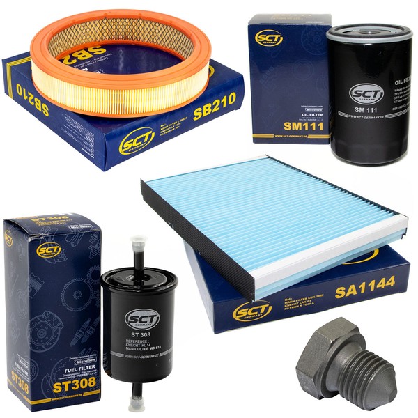 Filter Set Kraftstoff-ÖL-Luft-Innenraum + Schraube FüR VW Polo Classic 75 1.6-image