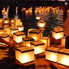 4.3 Inch Water Floating Candle Lanterns Outdo...