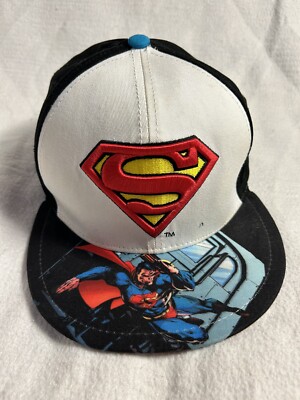 Superman DC SnapBack Flat Billed Hat. Super Man Gift Present Comic Book Batman