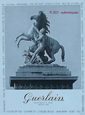 1956 ADVERTISEMENT GUERLAIN PERFUME CHAMPS ELYSEES RUSSIAN LEATHER GUERLINADE AD