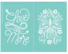 NEW “LOVE YOU MORE DRAGONFLY” Chalk Couture Chalk Transfer Stencil Size B RET