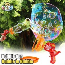 Electric Dinosaur Bubble Gun Automatic Bubble Blower Toy