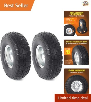 Reliable 10-Inch Replacement Tires with Sawtooth Tread for Enhanced Stability