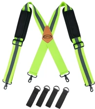 MELOTOUGH High Visibility Tool Belt Suspenders Safety Reflective Heavy Duty W...