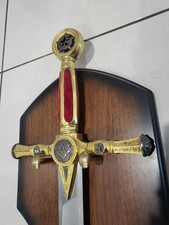 Ornamental sword with masonic emblem on handle, stainless steel