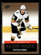 2021-22 Upper Deck Debut Dates gold Peyton Krebs Vegas Golden Knights #DD-14