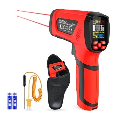 Mestek Infrarot Thermometer -40°C bis 2000°C, Laser mit K-Sonde & Alarmfunktion