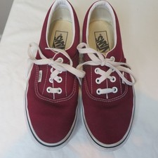 Vans Era Burgundy Canvas Low Top Skate Shoes Mens 6 Womens 7.5 Maroon Sneaker