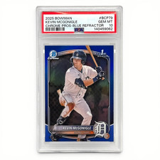 2025 Bowman Kevin McGonigle Chrome Blue /150 BCP-79 1st Detroit Tigers PSA 10