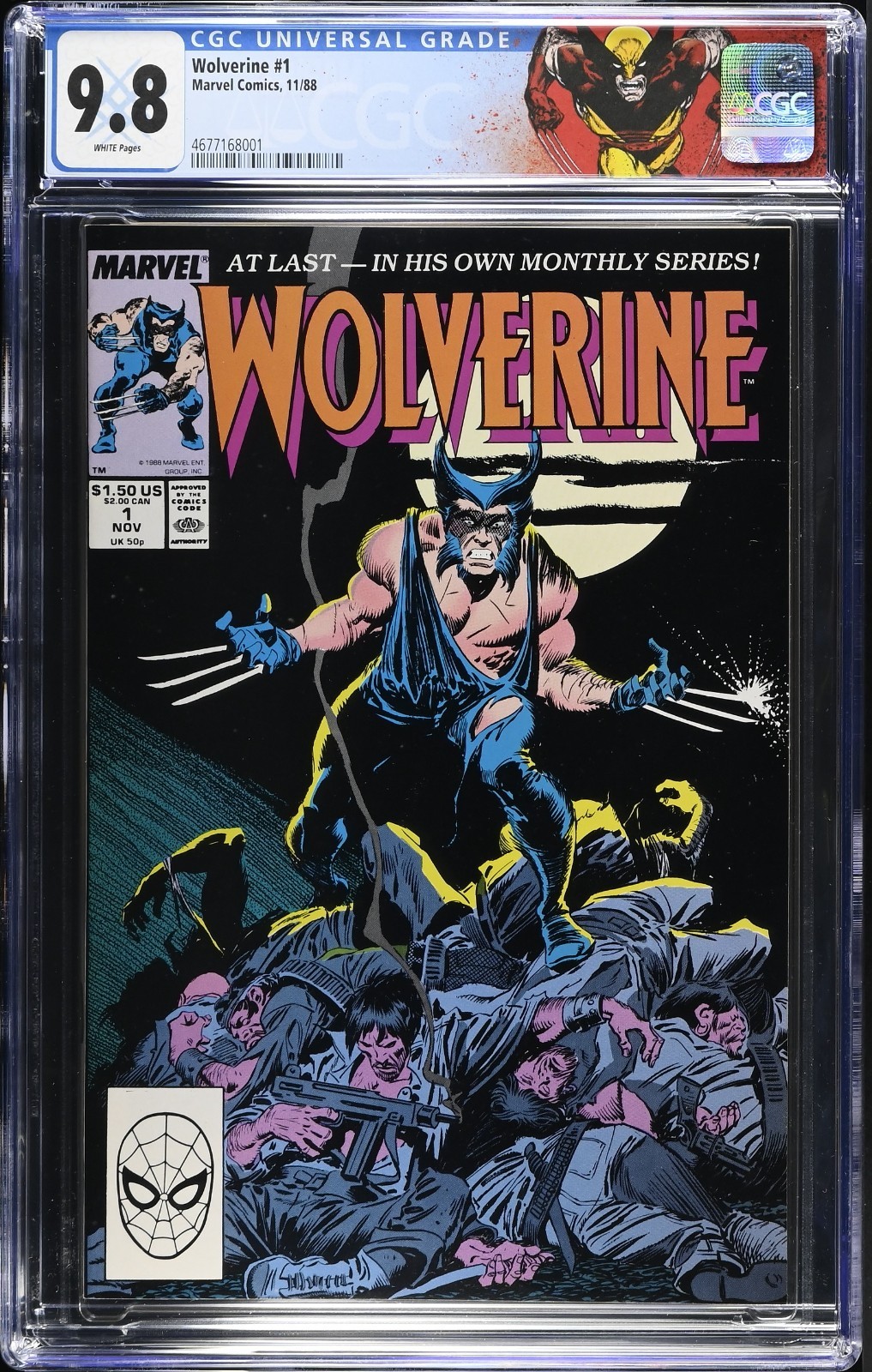 Wolverine #1 CGC 9.8 Absolutely Stunning Book! 1st Wolverine as Patch 1988