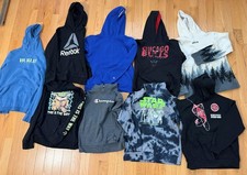 Lot Of 9 Youth Boy's 14/16 Hoodies Athletic Wear