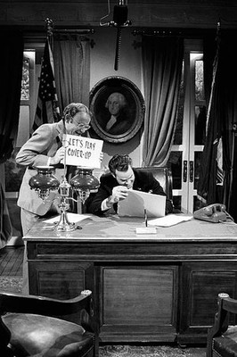 SNL Buck Henry as John Dean Dan Aykroyd as Richard Nixon during th- Old Photo