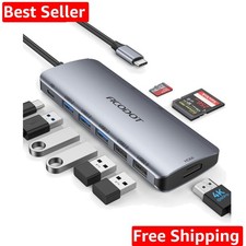 USB C Hub, 9 in 1 USB C to 4K 60HZ HDMI Multiport Adapter, 3 USB 3.0 Ports, S...