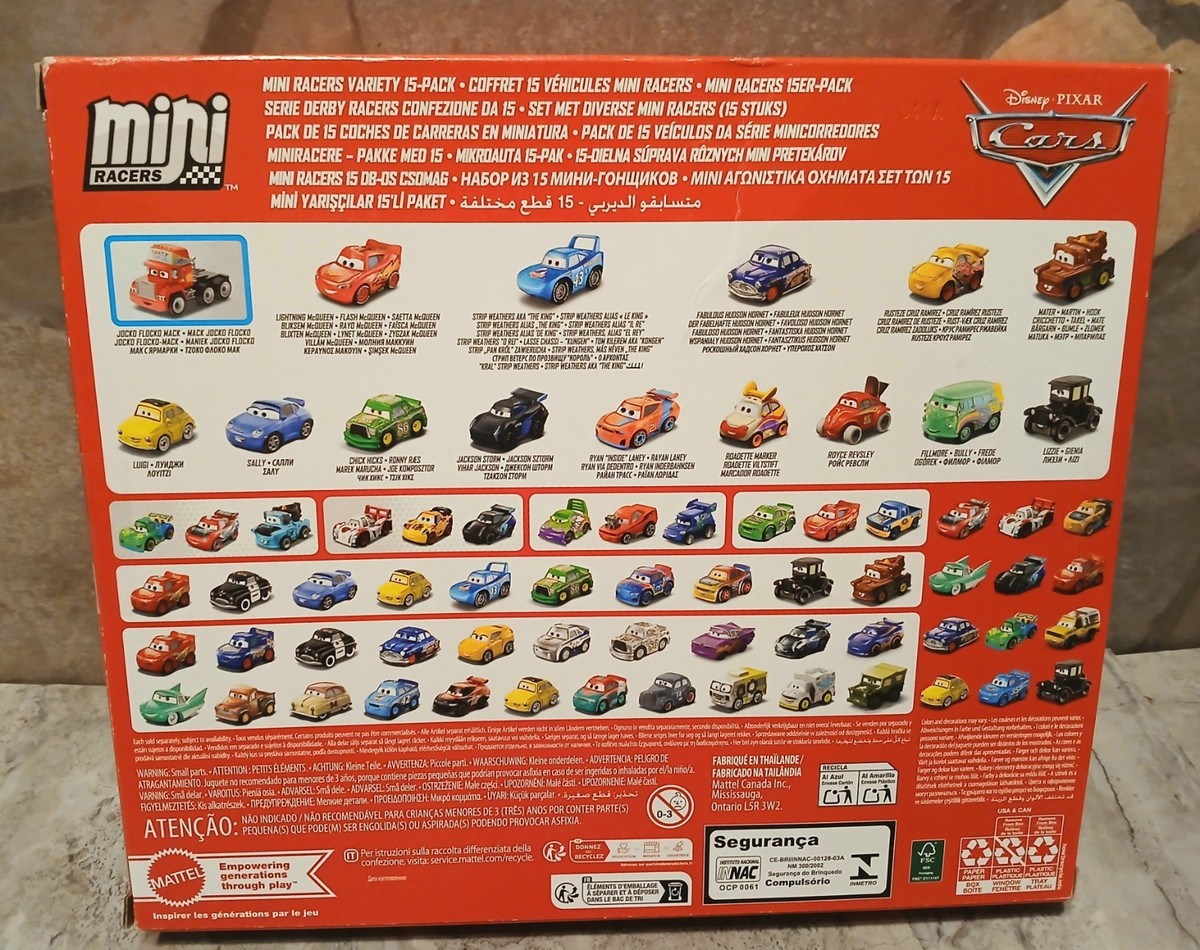 JOCKO FLOCKO MACK Pixar Cars MINI RACERS VARIETY 15-Pk LIZZIE