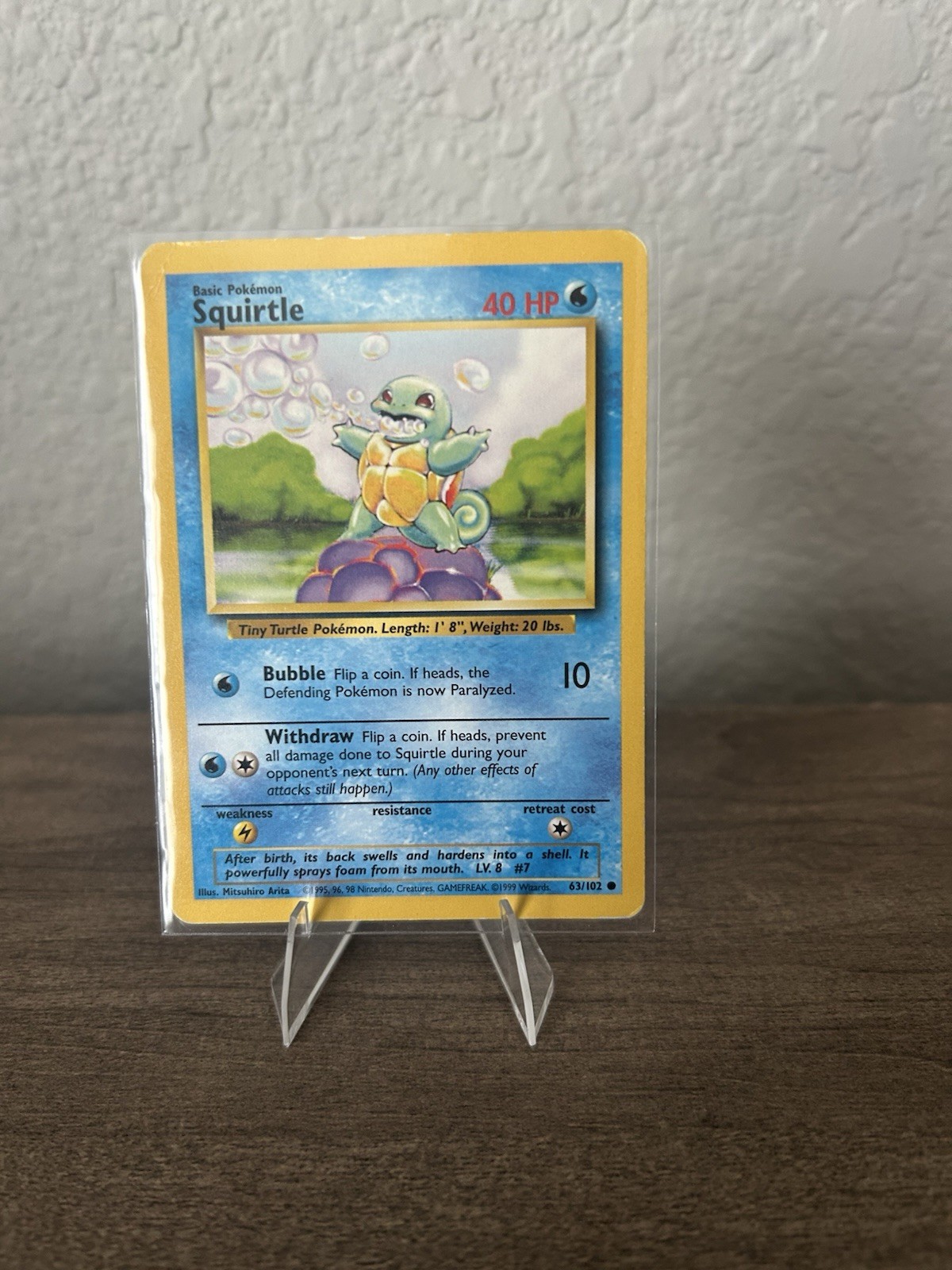 Pokemon Squirtle TCG Base Set Unlimited Common Card 63/102