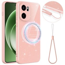 For OnePlus 15R, Luxury Sparkly Glitter Magnetic Soft Silicone TPU Case Cover