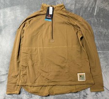 XLARGE New USMC Polartec FROG Grid Fleece Waffle Zip Pullover Coyote