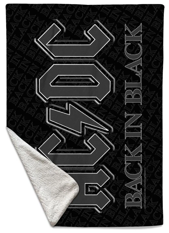 ACDC Decke  Back in Black multicolor Standard - Bild 1 von 1