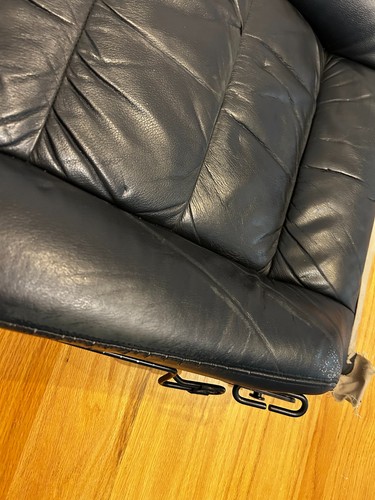 03-10 PORSCHE CAYENNE BLACK DRIVER SEAT LOWER LEATHER/ FOAM/ SEAT CUSHION - Picture 5 of 12