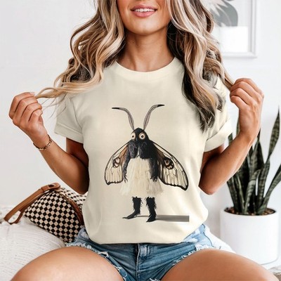 Skurrile Mottenfigur Tiere Damen T-Shirt Insekt Kreatur