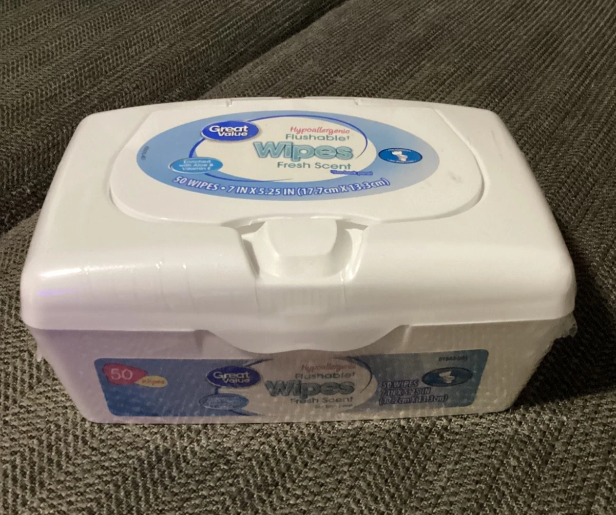 Baby Wipes Plastic Container, Great Value 50 Count SEALED
Opens in a new window or tab