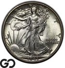 1943 Walking Liberty Half Dollar, Very Nice Choice BU++