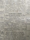 MAR 25, 1910 NEWSPAPER PAGE #2192-  CUNARD LINES MAURETANIA, LUSITANIA  — photo 1