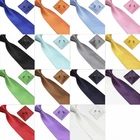 Plain Tie cufflink and hanky hankerchief set stylish fashion mens gift party