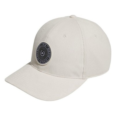 Adidas Golf Adjustable Pin Whale Cord Cap / Mütze ''White / Black'' - Größe OSFW