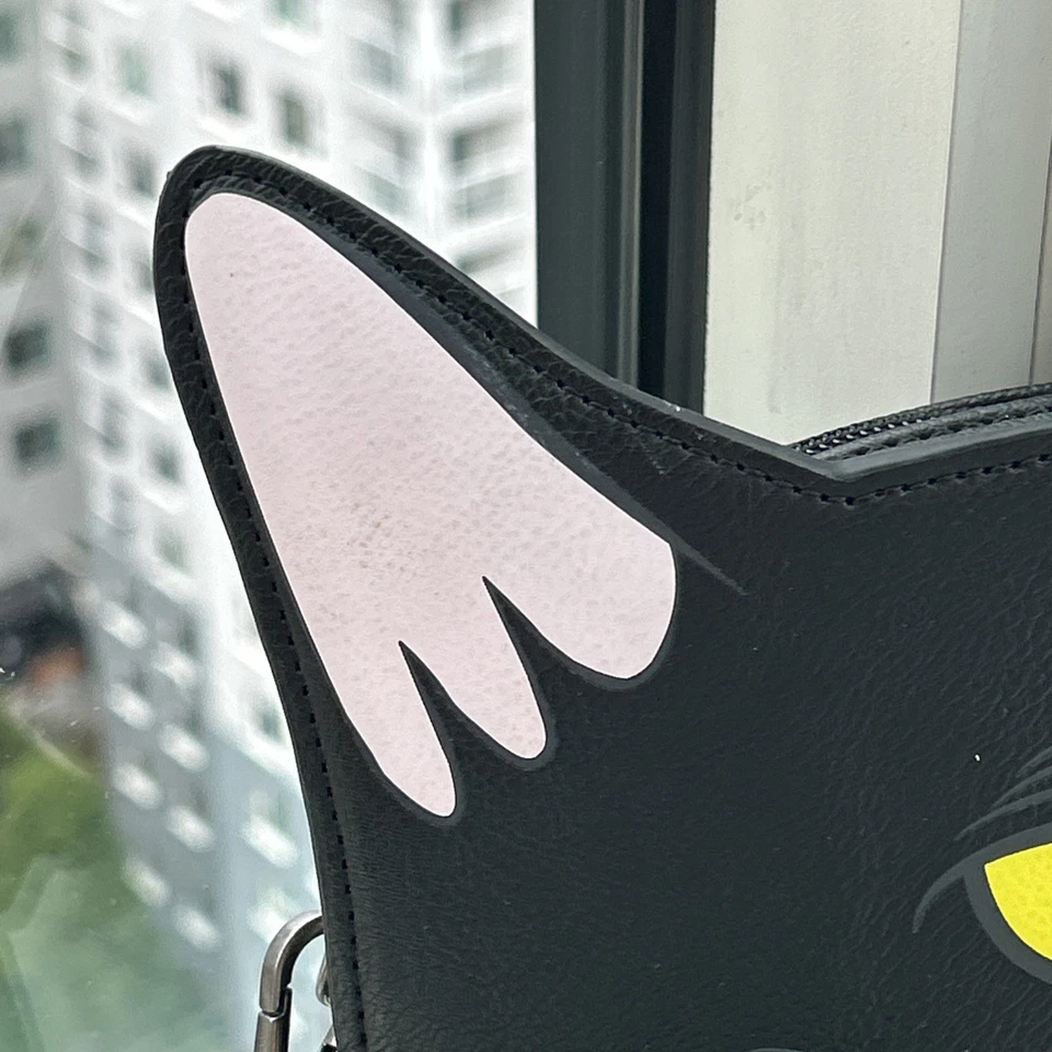 Loungefly Purse Crossbody Three Eyed Cat Bag Goth Halloween Fun Hot Topic - Image 4 of 4