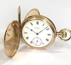 1911 WALTHAM R/Gold Full Hunter Gents Pocket Watch "EAGLESHAM" SERVICED Antique