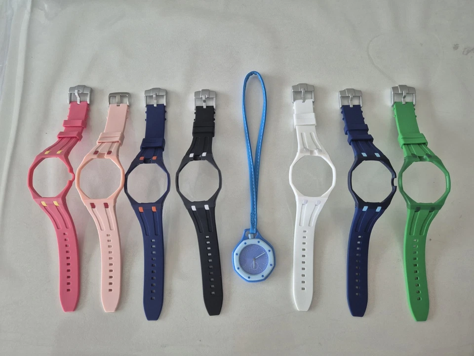 1 Bracelet silicone adaptable montre Royal Pop Audemars Piguet & Swatch Boîtier - Photo 1/2