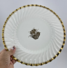 Tiffany  Co. Minton Gold Crocus 10 5/8" Dinner Plate H4765 England Gold Trim 1