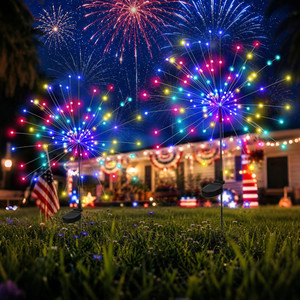 Solar Garden Decor Lights Steady Flashing Modes Color Pack Choices