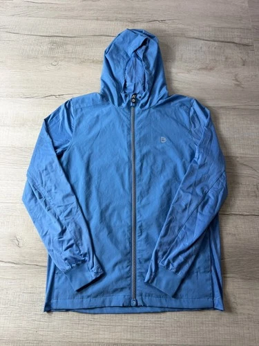 B. DRADDY FULL ZIP HOODIE BLUE GOLF JACKET MENS SIZE SMALL NYLON SPANDEX - product listing photo