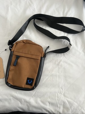 NWT True Religion Jiny Max Jinx Unisex Crossbody Bag Tan TR103989 Adjustable 