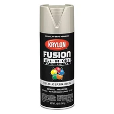Krylon K02772007 Metallic Spray Paint, Satin Nickel, Metallic, Solvent, 12 Oz
