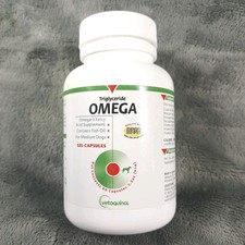 Vetoquinol Triglyceride Omega Capsules for Medium Dogs 60 Capsules EXP 12/27