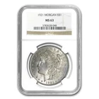 1921 No Mint Mark Morgan Dollar NGC MS63