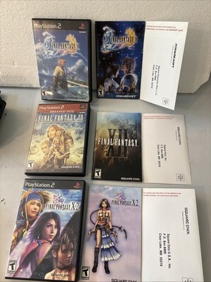 Sony PS2 Final Fantasy Game Lot - Final Fantasy Game Lot Of 3! CIB Reg Cards!